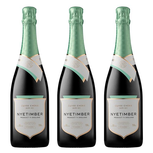 Nyetimber Curvee Cherie Demi-Sec NV English Sparkling Wine Treble Bottle Set 3x75cl